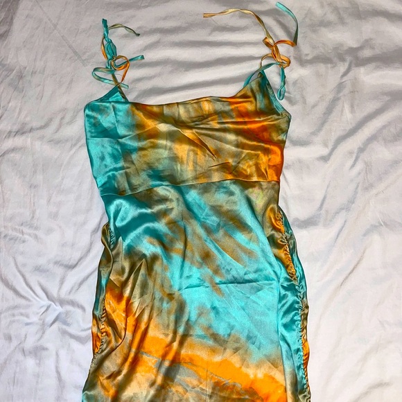 Women's multi color mini dress - Picture 3 of 5